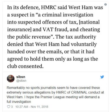 West Hame Face Criminal Charges Over Tax Fraud